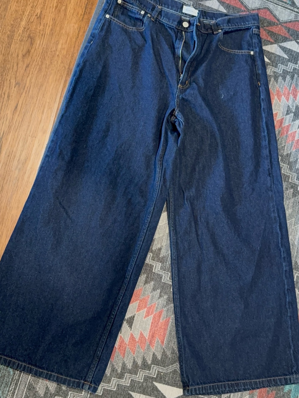 MARELLA Dark Blue Bootcut Wide-Leg Jeans